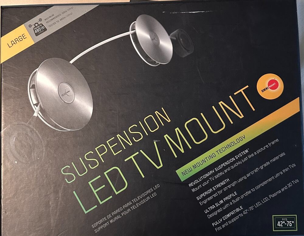 Large Suspension LEDW120 TV Mount OmniMount Fits 42"-75"